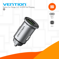 VENTION Car Charger Dual Port A+C 20W